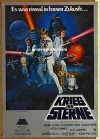 d535 STAR WARS German movie poster '77 George Lucas classic!