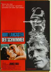d537 SWIMMER German movie poster '68 Burt Lancaster, Frank Perry