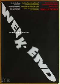 d544 WEEK END German movie poster '67 Jean-Luc Godard, Darc