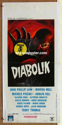 d226 DANGER DIABOLIK Italian locandina movie poster '68 Mario Bava
