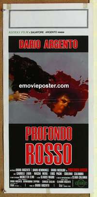 d227 DEEP RED Italian locandina movie poster '75 Argento, wild image!