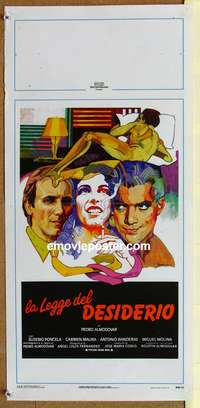 d239 LAW OF DESIRE Italian locandina movie poster '87 Pedro Almodovar