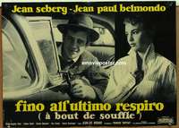 d212 BREATHLESS #1 Italian photobusta movie poster '61 Belmondo
