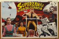 d100 SUPERZAN & THE SPACE BOY Mexican half-sheet movie poster '72 wild!