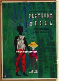 d262 ADVENTURES OF HUCKLEBERRY FINN Polish 23x33 movie poster '60