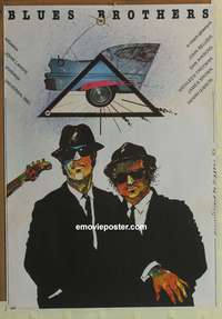 d279 BLUES BROTHERS Polish movie poster '80 John Belushi, Dan Aykroyd
