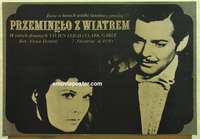 d293 GONE WITH THE WIND Polish movie poster R79 Clark Gable, Leigh
