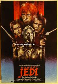 d314 RETURN OF THE JEDI Polish movie poster '83 George Lucas classic!