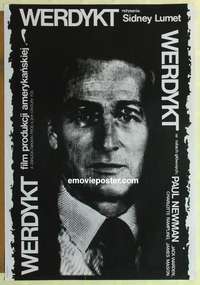 d325 VERDICT Polish movie poster '82 Paul Newman, Jack Warden