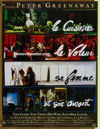 d043 COOK, THE THIEF, HIS WIFE & HER LOVER French 16x21 movie poster '89