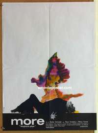 d058 MORE French 23x30 movie poster '69 Pink Floyd, heroin addiction!