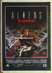 d151 ALIENS Spanish movie poster '86 James Cameron, Sigourney Weaver