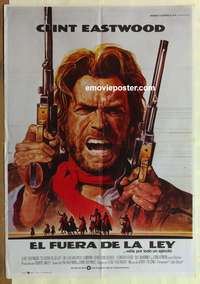 d158 OUTLAW JOSEY WALES Spanish movie poster '76 Clint Eastwood