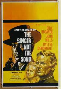 d180 SINGER NOT THE SONG English double crown movie poster '62 Bogarde