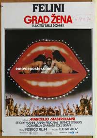 d555 CITY OF WOMEN Yugoslavian movie poster '80 Federico Fellini