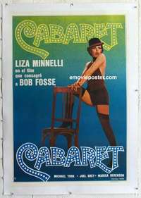 f273 CABARET linen Argentinean movie poster '72 Minnelli, Fosse