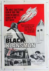 f322 BLACK KLANSMAN linen one-sheet movie poster '66 wild image!