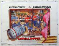 f209 ANIMAL HOUSE linen British quad movie poster '78 John Belushi