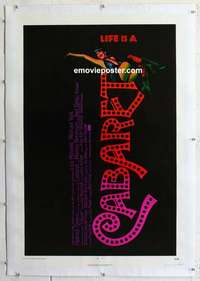 f330 CABARET linen one-sheet movie poster '72 Liza Minnelli, Bob Fosse