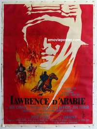 f033 LAWRENCE OF ARABIA linen style A French one-panel movie poster '62 David Lean