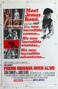 f373 FROM RUSSIA WITH LOVE linen style A 1sh '64 Sean Connery is Ian Fleming's James Bond 007!
