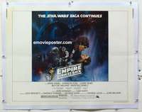 f079 EMPIRE STRIKES BACK linen half-sheet movie poster '80 GWTW style!