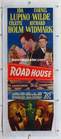 f072 ROAD HOUSE linen insert movie poster '48 Ida Lupino, Wilde