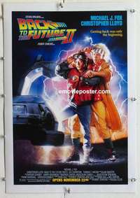 f093 BACK TO THE FUTURE 2 linen special movie poster '89 Fox