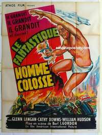 g024 AMAZING COLOSSAL MAN French one-panel movie poster '57 Bert I. Gordon