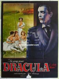 g027 ANDY WARHOL'S DRACULA French one-panel movie poster '74 Paul Morrissey