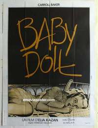 g032 BABY DOLL French one-panel movie poster R70s Carroll Baker, sex classic!