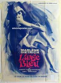 g040 BLUE ANGEL French one-panel movie poster R60s Jannings, Dietrich