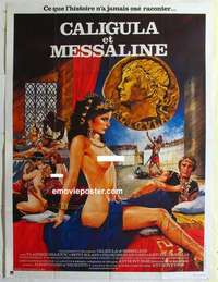 g046 CALIGULA & MESSALINA French one-panel movie poster '82 Roman epic!