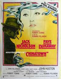 g049 CHINATOWN French one-panel movie poster '74 Jack Nicholson, Polanski