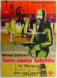 g064 ENEMY FROM SPACE French one-panel movie poster '57 Donlevy, Hurel art!
