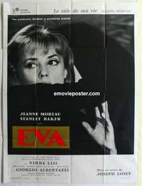 g066 EVA French one-panel movie poster '62 sexy Jeanne Moreau!