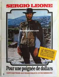 g069 FISTFUL OF DOLLARS French one-panel movie poster R80s Clint Eastwood