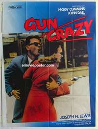 g081 GUN CRAZY French one-panel movie poster R80s noir classic!