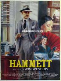 g082 HAMMETT French one-panel movie poster '82 Frederic Forrest, Wim Wenders