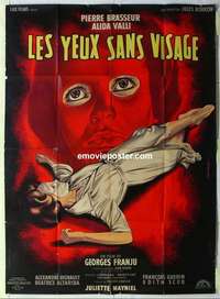 g086 HORROR CHAMBER OF DR FAUSTUS French one-panel movie poster '59 Brasseur