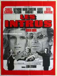 g094 INTRUDERS French one-panel movie poster '72 Charles Aznavour