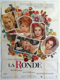 g102 LA RONDE French one-panel movie poster '65 Roger Vadim, Jane Fonda