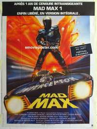 g113 MAD MAX French one-panel movie poster '80 Mel Gibson, George Miller
