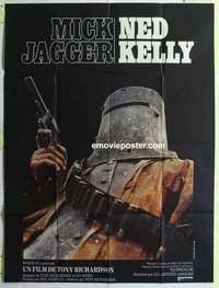 g121 NED KELLY French one-panel movie poster '70 wild outrageous image!