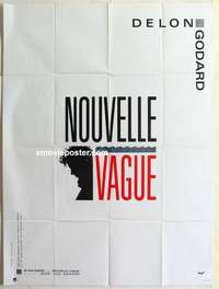 g123 NEW WAVE French one-panel movie poster '90 Jean-Luc Godard, Alain Delon