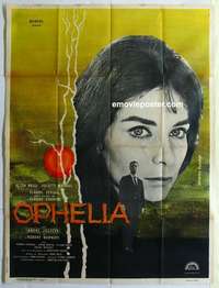 g131 OPHELIA French one-panel movie poster '63 Claude Chabrol, Bourduge art!