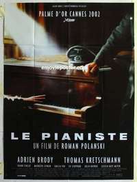 g137 PIANIST French one-panel movie poster '02 Polanski, Adrien Brody
