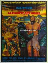 g140 PLANET OF THE APES French one-panel movie poster '68 Charlton Heston