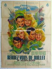 g149 RENDEZVOUS IN JULY French one-panel movie poster '49 Daniel Gelin