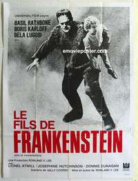 g163 SON OF FRANKENSTEIN French one-panel movie poster R69 Boris Karloff